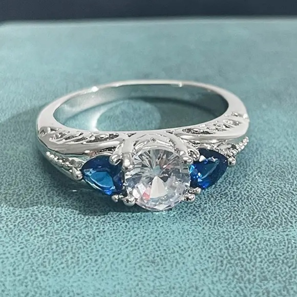 Jewelry - $3 BLUE HEART RING. NEW. Size 7. $3 if bundled